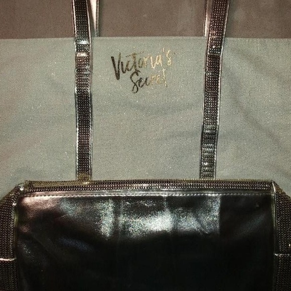 VICTORIA'S SECRET canvas/gold sequin bag - Picture 5 of 6